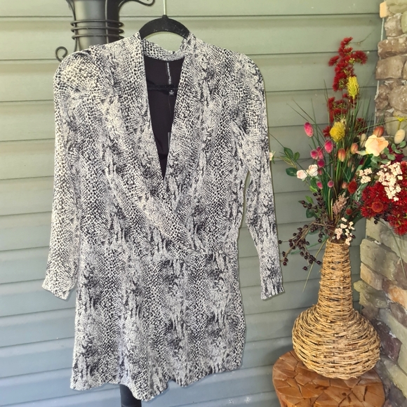 Walter Baker Pants - Walter Baker margot romper in Grey reptile size M NWT